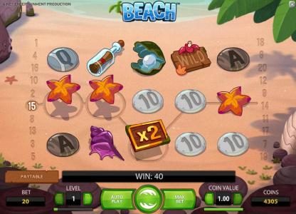 a 40 coin jackpot was triggered after the octopus wild swapped the two symbols