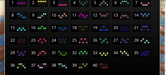 Payline Diagrams 1-40