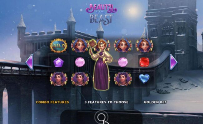 Game features include: Combo features, Golden Bet and 3 Features to Choose.