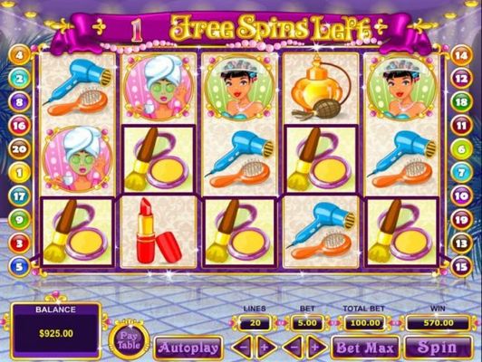 A five of a kind leads to a super jackpot during the free spins round.