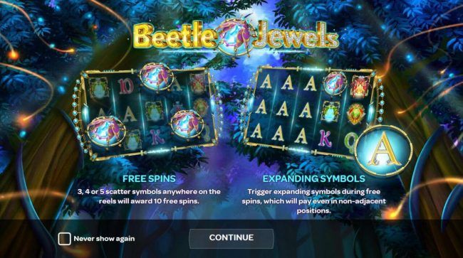 Game features include: Free Spins and Expanding Symbols during Free Spins.