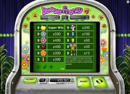 slot game symbols paytable