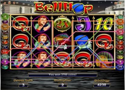 a 3700 coin big win paid out during the free spins feature