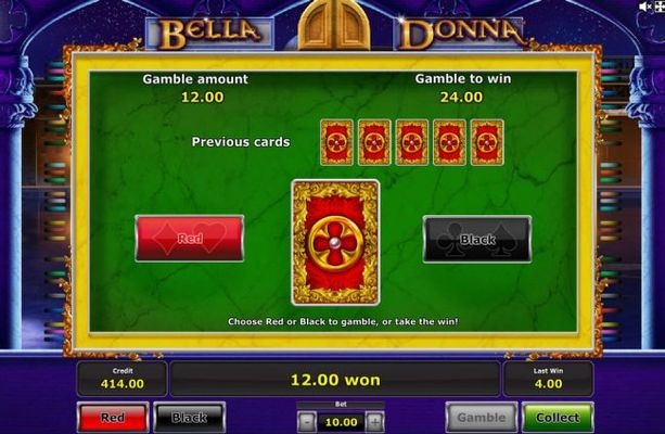 Red or Black Gamble feature
