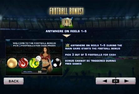 football bonus anywhere on reels 1 and 5