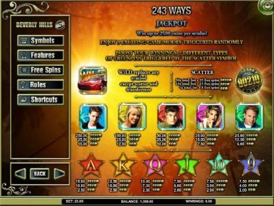 slot game symbols paytable