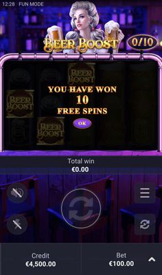 10 Free Spins Awarded