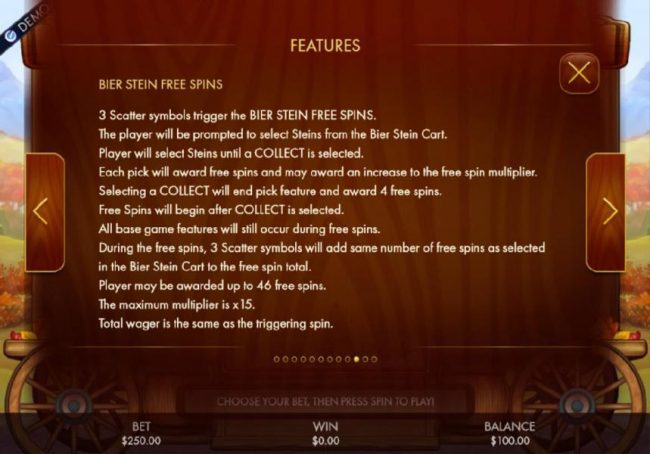 Bier Stein Free Spins - Game Rules