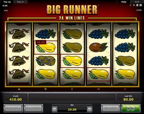 The game pays left to right, right to left and in the middle as well.