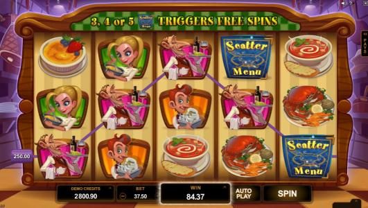 Four of a Kind triggers a $250 line pay.