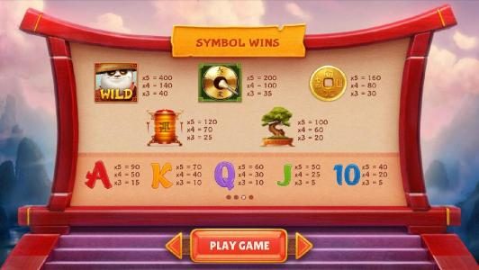 slot game symbols paytable