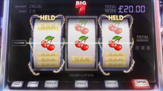reels one and three held triggering a $20 jackpot