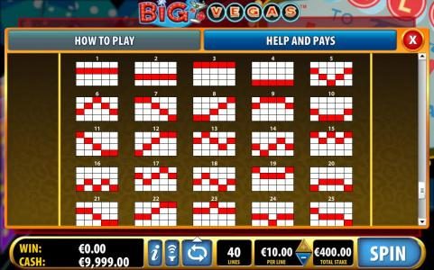 Payline Diagrams 1-25