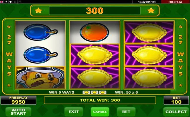 A 300 coin jackpot win