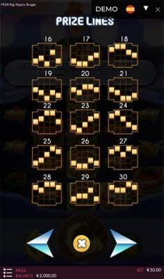 Paylines 16-30