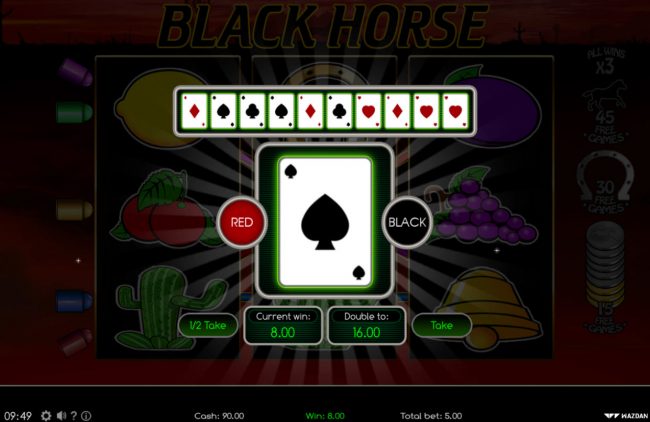 Red or Black Gamble feature