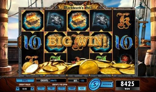 four of a kind triggers an 8425 coin big win