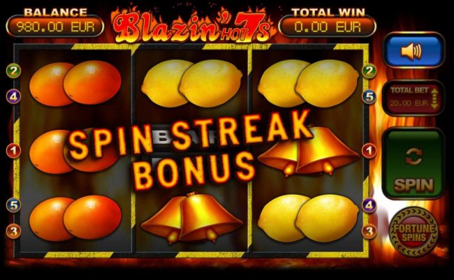 Spin Streak Bonus triggered