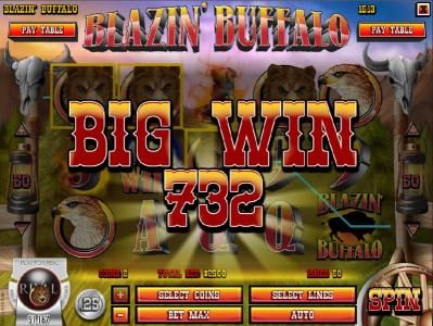 A four of a kind leads to a 732 coin big payout