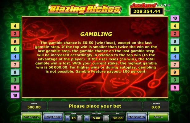 Gamble Feature Rules