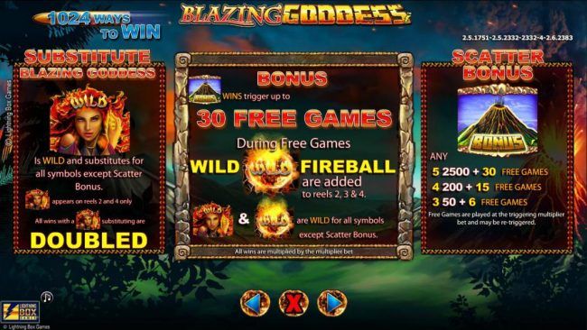 Scatter, Wild, Bonus and slot game symbols paytable.