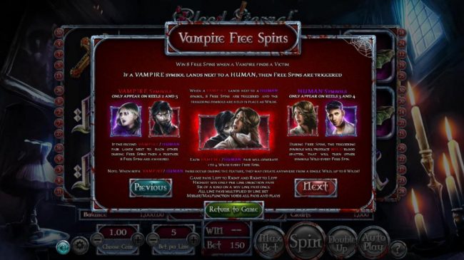 Vampire Free Spins Rules