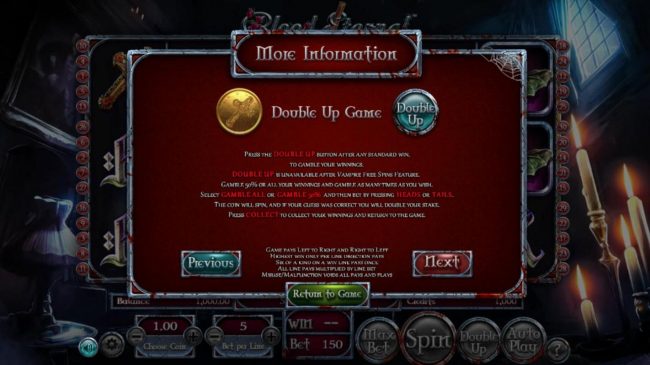 Double Up Gamble Feature Rules