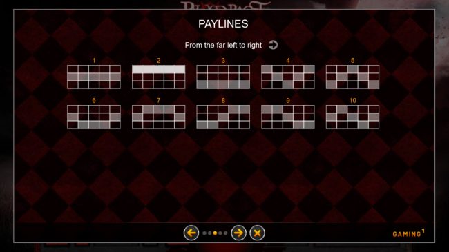 Paylines 1-10