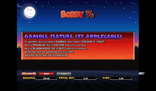 gamble feature rules
