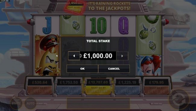 Click on the Stake button and select a betting range that suits your player level.