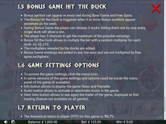 Bonus Game Rules