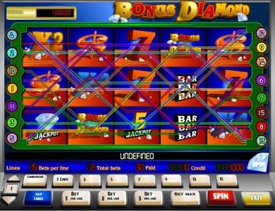 a five reel by 15 paylines video slot game