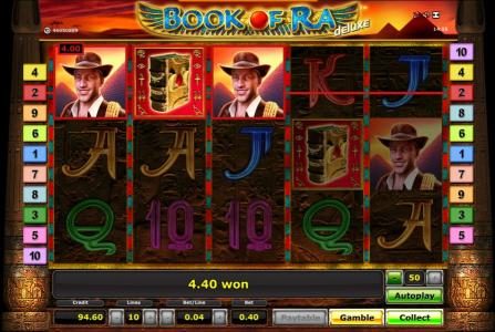 Book Of Ra slot game small jackpot