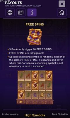 Book of Aladdin :: Free Spins