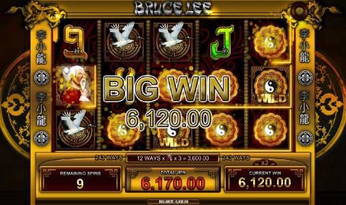 a $6,120 big win triggered during the free spins feature