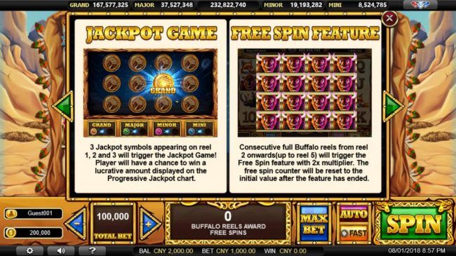 Jackpot and Free Spins Rules