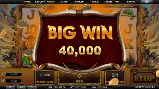 A 40000 coing big win
