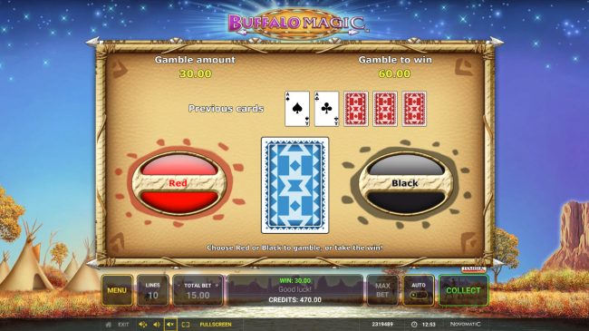 Red or Black Gamble feature