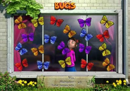 bonus game board. select butterflies until you find the COLLECT