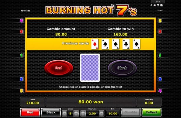 Red or Black Gamble feature