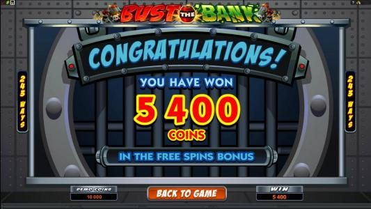 Free SPins Bonus paysout 5400 coins