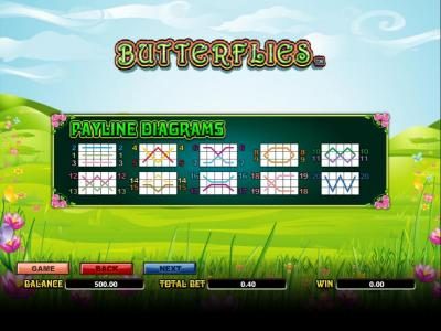 20 payline diagrams