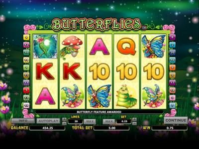 butterfly bonus feature awarded