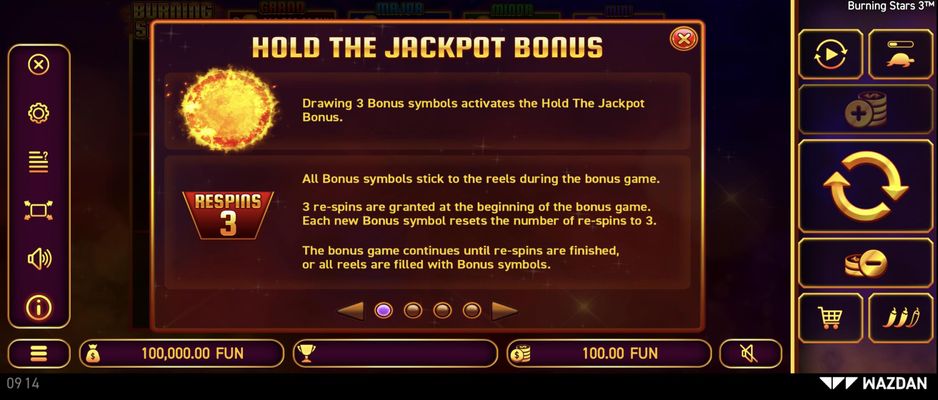 Hold The Jackpots Bonus