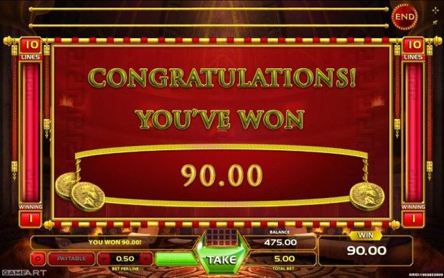 Total Free Spins Payout 90 coins