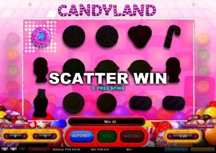 Scatter Win triggers 5 Free Spins