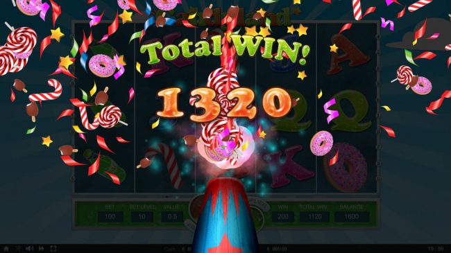 Total free spins payout 1320 credits
