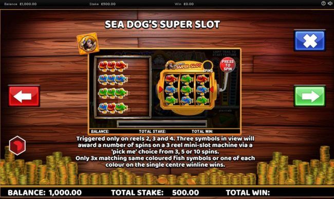 Sea Dogs Super Slot Rules