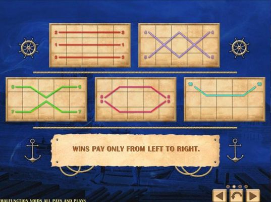 Payline Diagrams 1-10. Wins pay only from left to right.