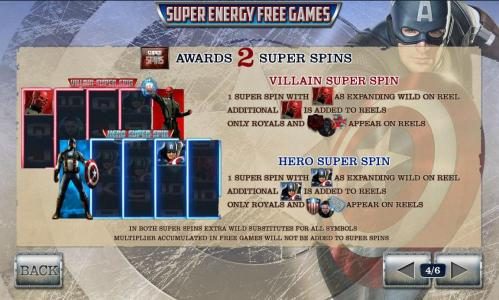 super sins symbol awards 2 super spins - villian super spin and hero super spin